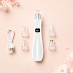 Aspirateur à points noirs Puryvé Pro avec ses 5 embouts interchangeables et son câble USB